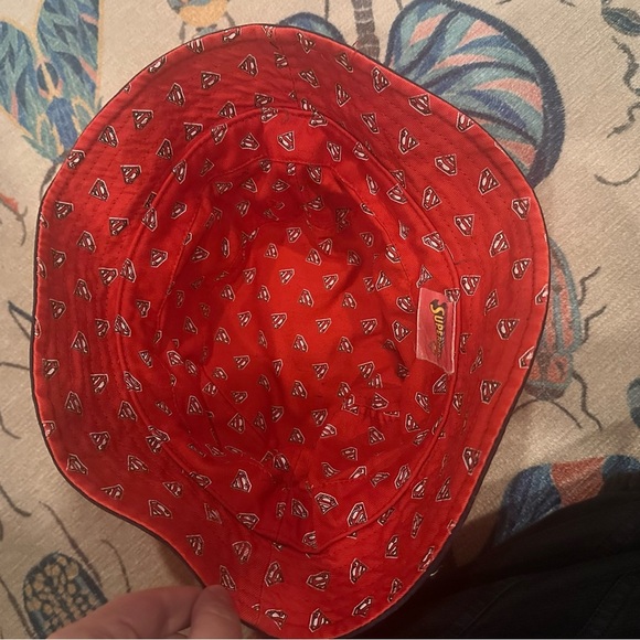 90s Superman Black and Red Bucket Hat - Picture 2 of 3